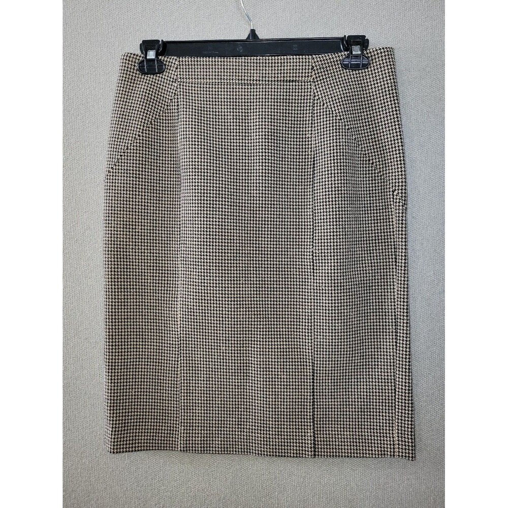 Premise Size 8 Beige & Black Houndstooth Pencil Skirt